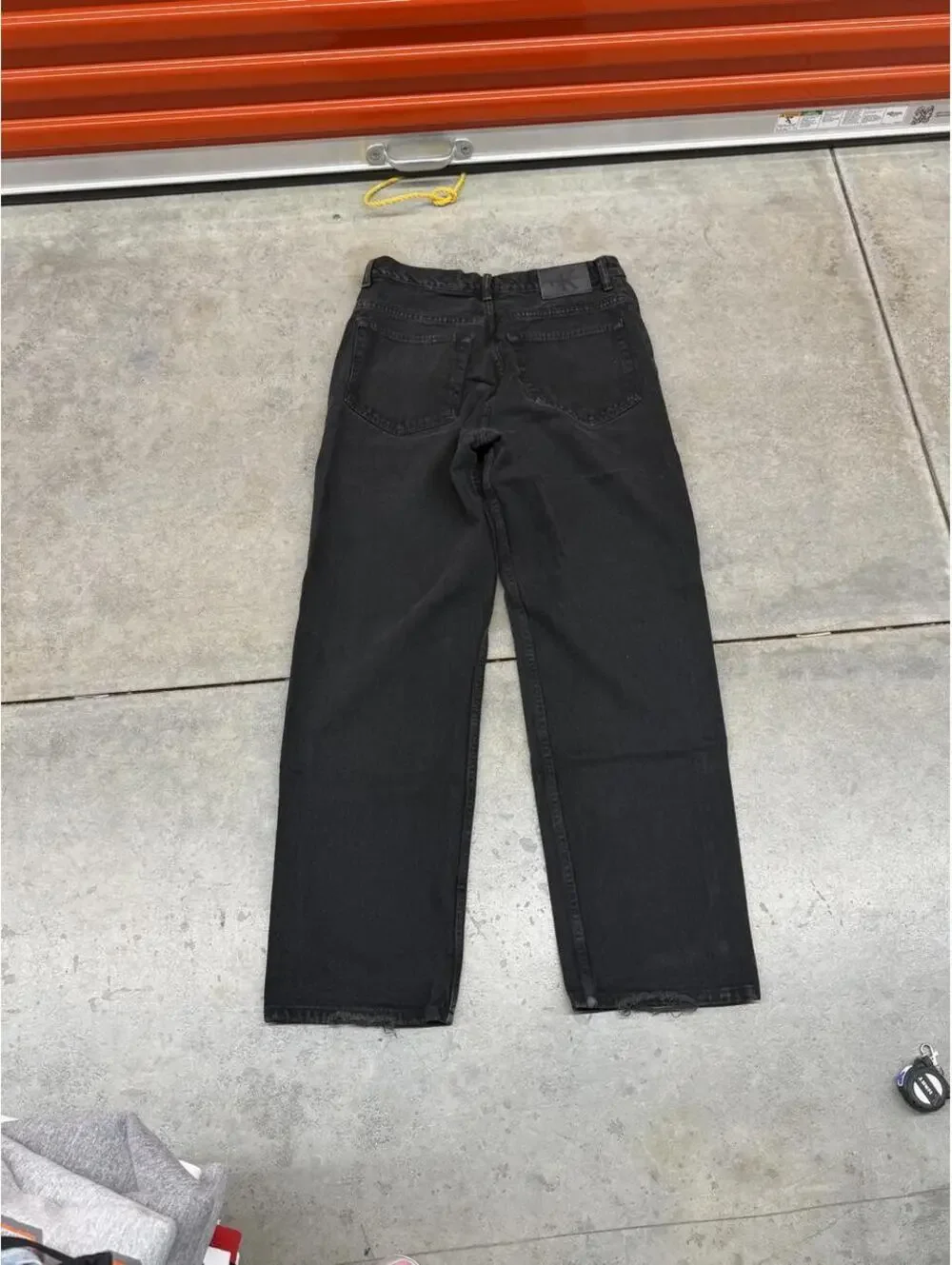 vintage calvin klein faded black relaxed baggy fit jeans size 33 x 32